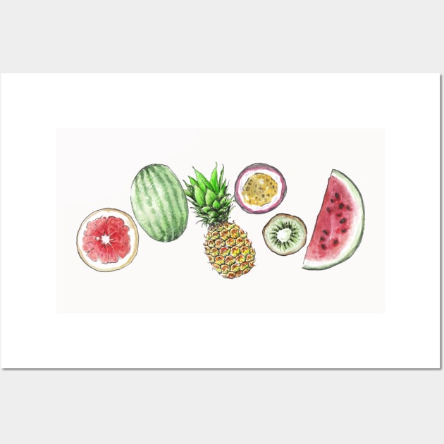 Tropical fruits Wall Art by wanderinglaur